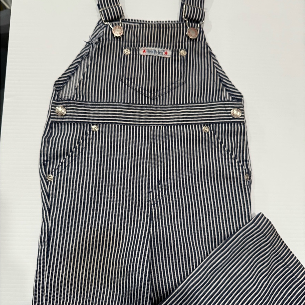 Healthtex Black and White Striped Overalls